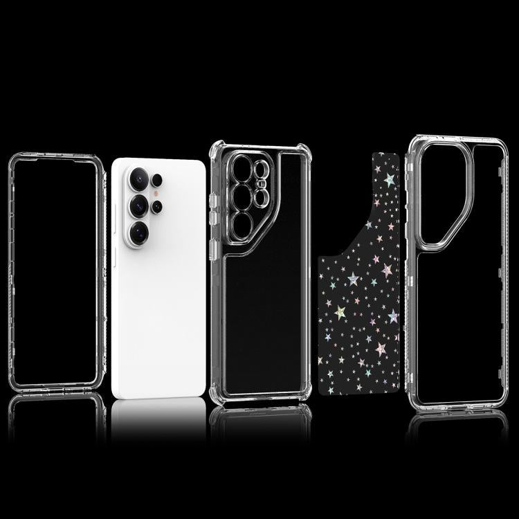For Samsung Galaxy S26 Ultra 5G Transparent Acrylic Laser Paper Phone Case