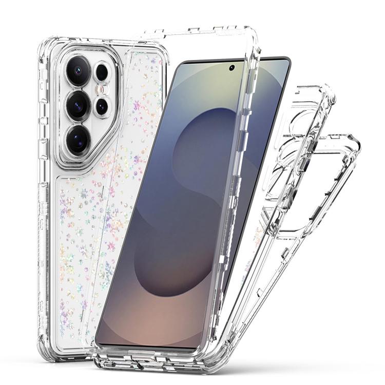 For Samsung Galaxy S26 Ultra 5G Transparent Acrylic Laser Paper Phone Case