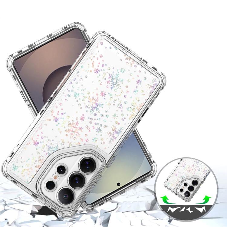For Samsung Galaxy S26 Ultra 5G Transparent Acrylic Laser Paper Phone Case