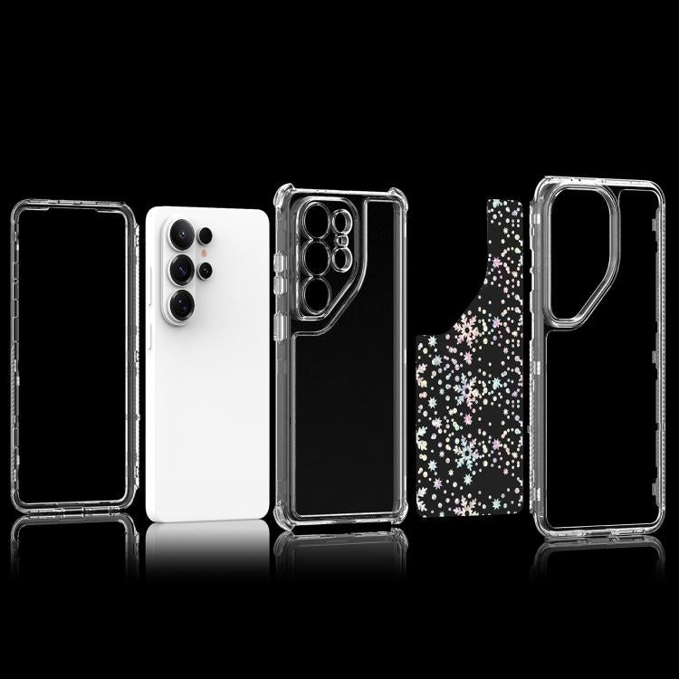 For Samsung Galaxy S26 Ultra 5G Transparent Acrylic Laser Paper Phone Case