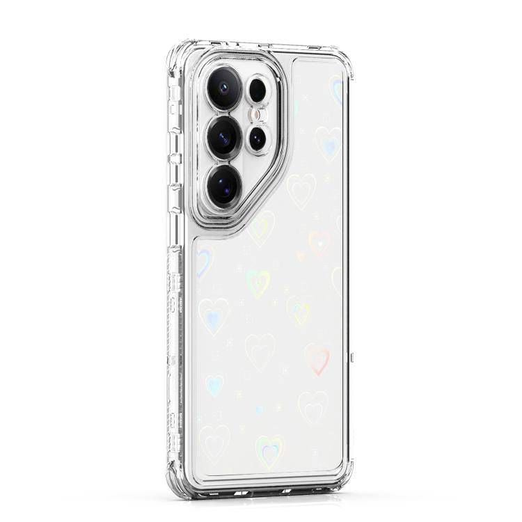 For Samsung Galaxy S26 Ultra 5G Transparent Acrylic Laser Paper Phone Case