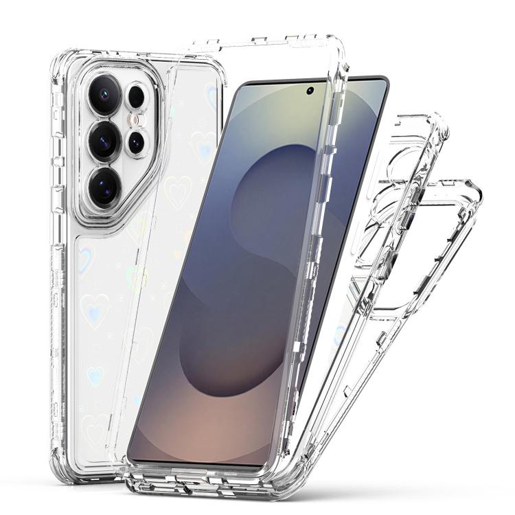 For Samsung Galaxy S26 Ultra 5G Transparent Acrylic Laser Paper Phone Case