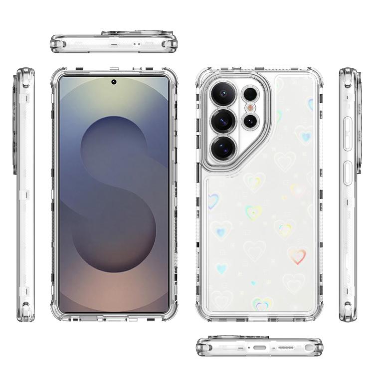 For Samsung Galaxy S26 Ultra 5G Transparent Acrylic Laser Paper Phone Case