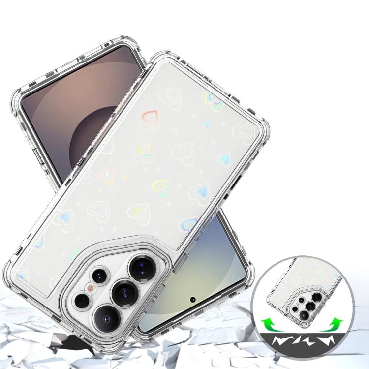 For Samsung Galaxy S26 Ultra 5G Transparent Acrylic Laser Paper Phone Case