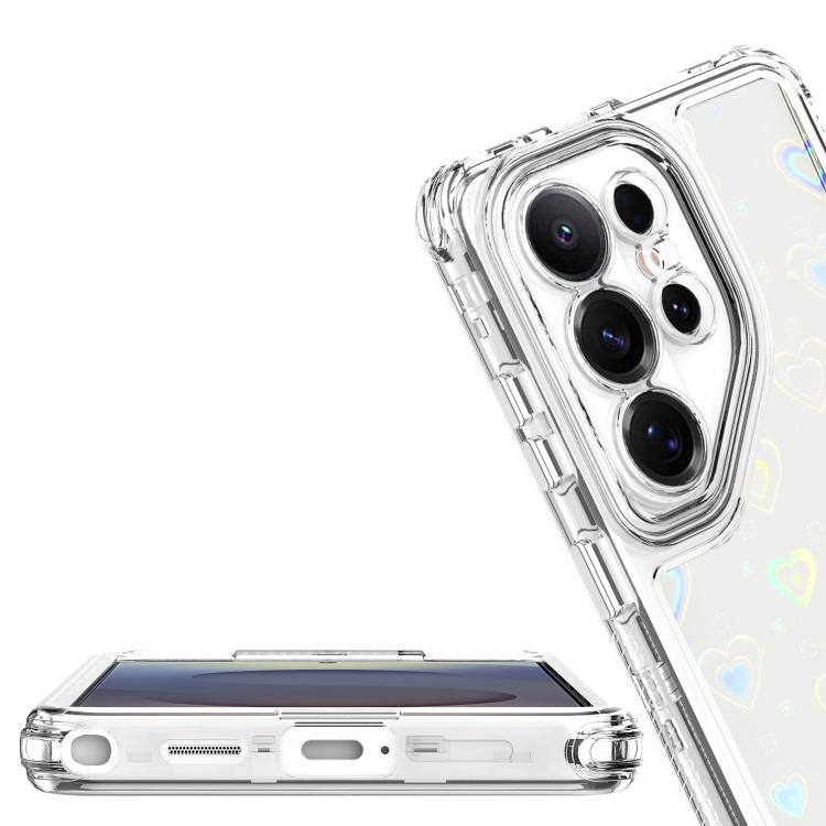 For Samsung Galaxy S26 Ultra 5G Transparent Acrylic Laser Paper Phone Case