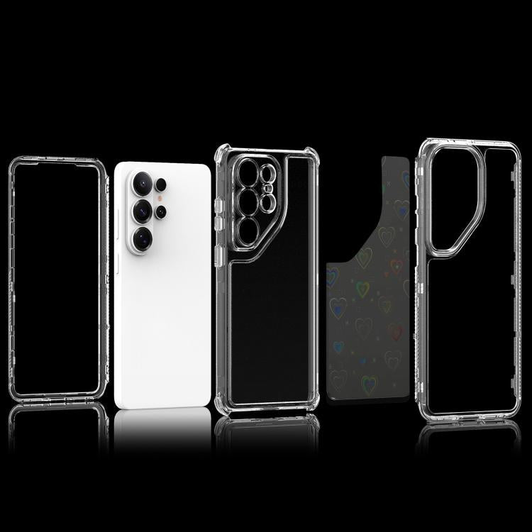 For Samsung Galaxy S26 Ultra 5G Transparent Acrylic Laser Paper Phone Case