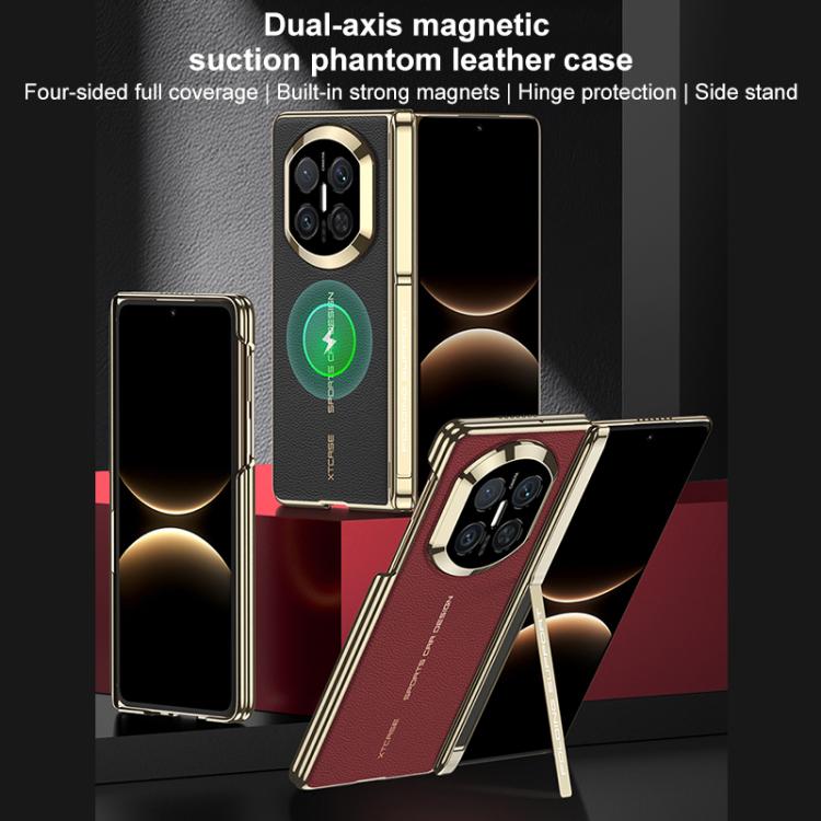 For Huawei Mate X7 GKK Dual Center Magnetic Phantom Leather Side Cover Phone Case