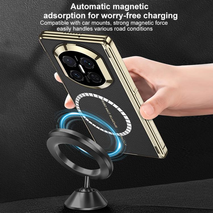For Huawei Mate X7 GKK Dual Center Magnetic Phantom Leather Side Cover Phone Case