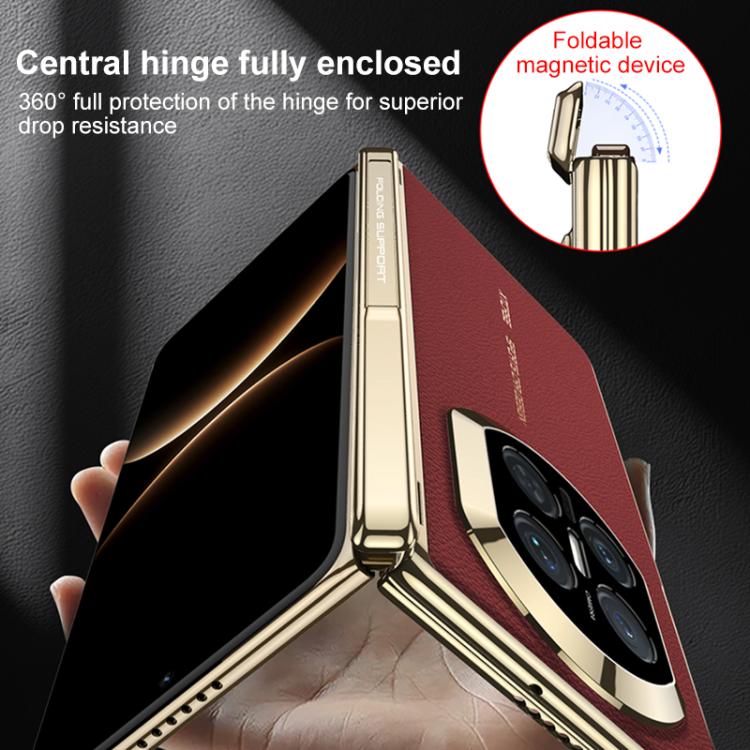 For Huawei Mate X7 GKK Dual Center Magnetic Phantom Leather Side Cover Phone Case