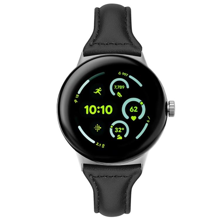 For Google Pixel Watch 4 / 3 45mm xDfind Slim Genuine Leather Watch Band