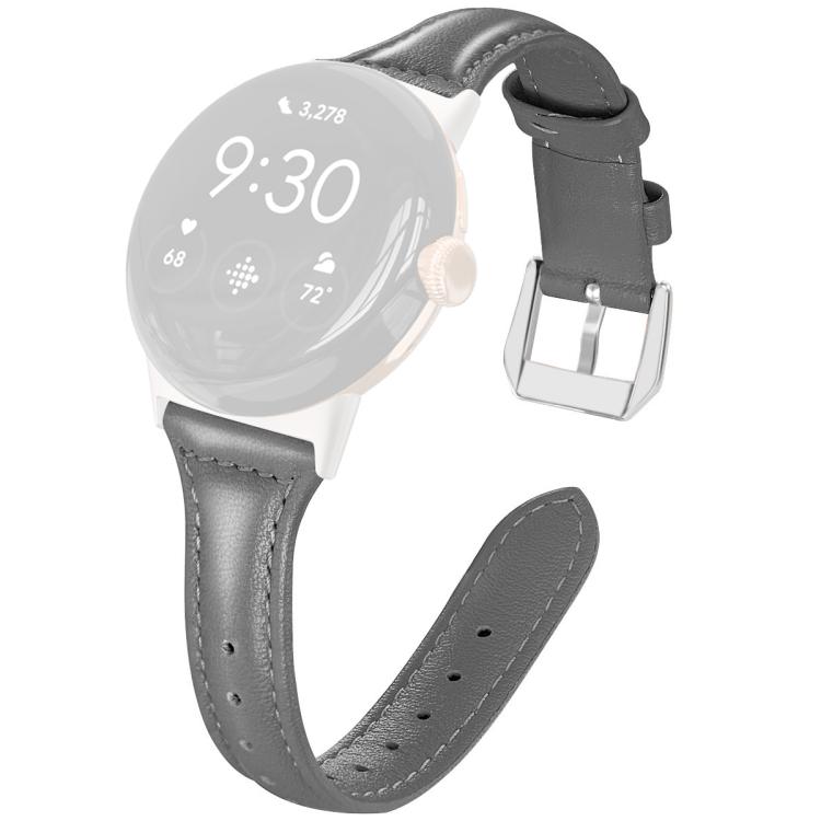 For Google Pixel Watch 4 / 3 45mm xDfind Slim Genuine Leather Watch Band