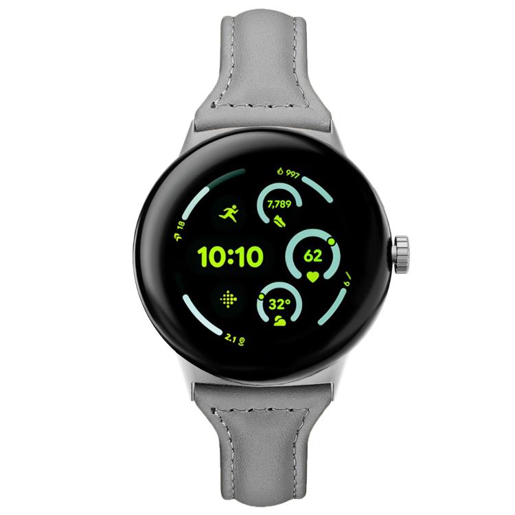 For Google Pixel Watch 4 / 3 45mm xDfind Slim Genuine Leather Watch Band