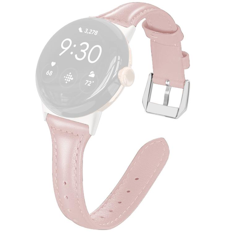 For Google Pixel Watch 4 / 3 45mm xDfind Slim Genuine Leather Watch Band