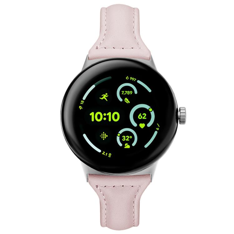 For Google Pixel Watch 4 / 3 45mm xDfind Slim Genuine Leather Watch Band