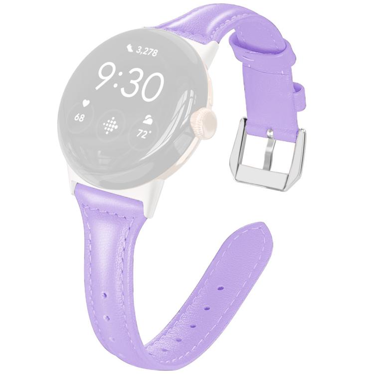 For Google Pixel Watch 4 / 3 45mm xDfind Slim Genuine Leather Watch Band