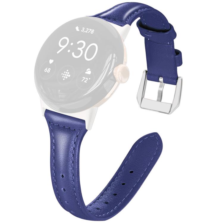 For Google Pixel Watch 4 / 3 45mm xDfind Slim Genuine Leather Watch Band