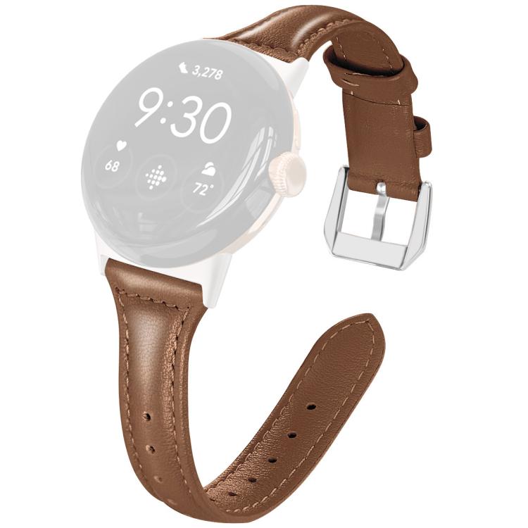 For Google Pixel Watch 4 / 3 / 2 / 1 41mm xDfind Slim Genuine Leather Watch Band