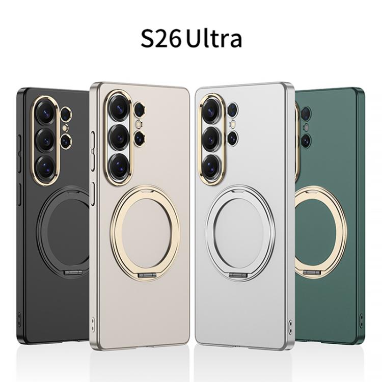For Samsung Galaxy S26 Ultra 5G GKK Ultra-thin Full Coverage PC Phone Case with Magnetic Rotating Holder