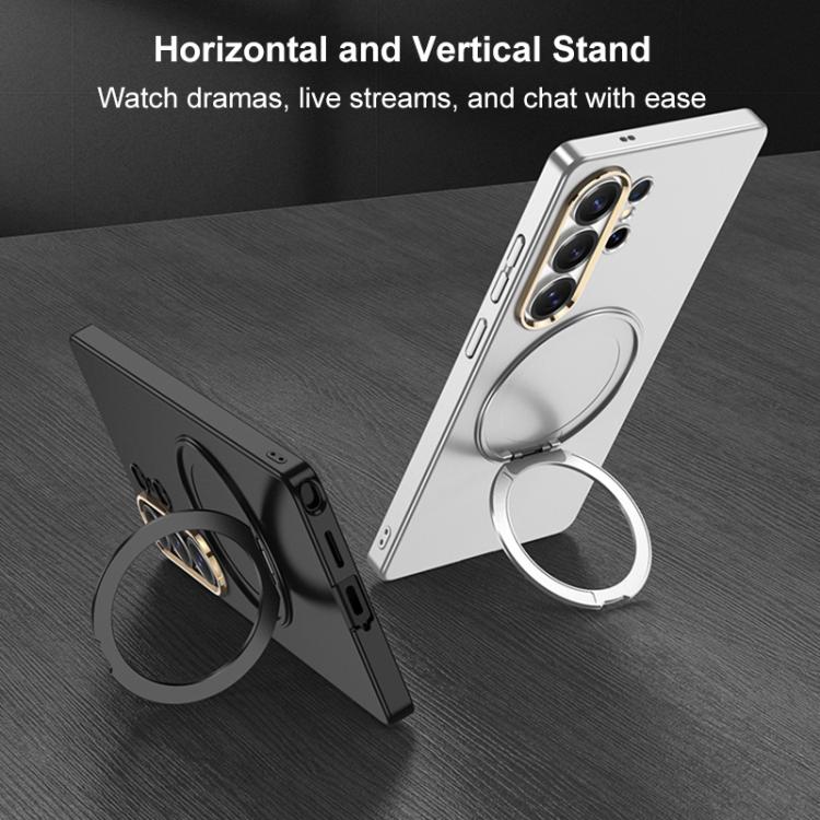 For Samsung Galaxy S26 Ultra 5G GKK Ultra-thin Full Coverage PC Phone Case with Magnetic Rotating Holder