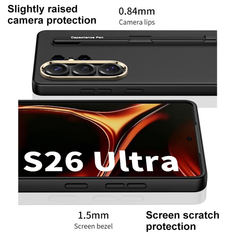 For Samsung Galaxy S26 Ultra 5G GKK Ultra-thin Full Coverage PC Phone Case with Pen Slot & Stylus