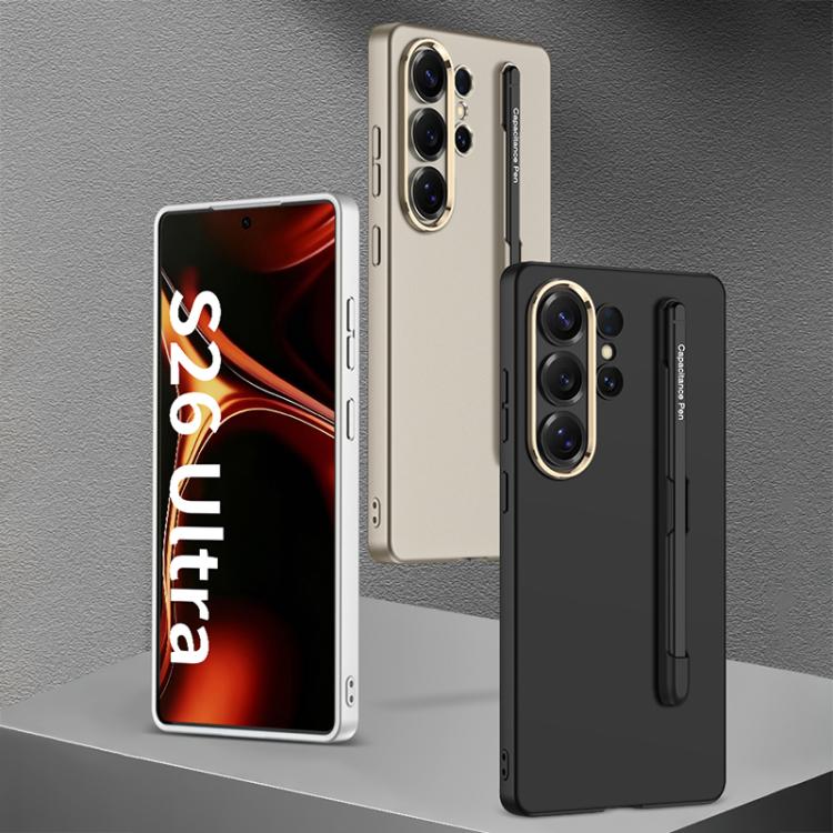 For Samsung Galaxy S26 Ultra 5G GKK Ultra-thin Full Coverage PC Phone Case with Pen Slot & Stylus
