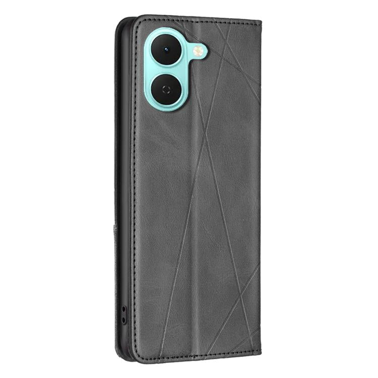 For Tecno Spark Go 3 Rhombus Texture Magnetic Leather Phone Case
