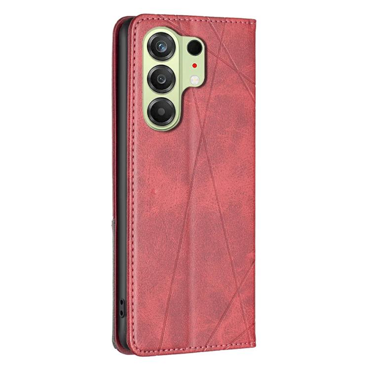For Tecno Camon 50 4G Rhombus Texture Magnetic Leather Phone Case