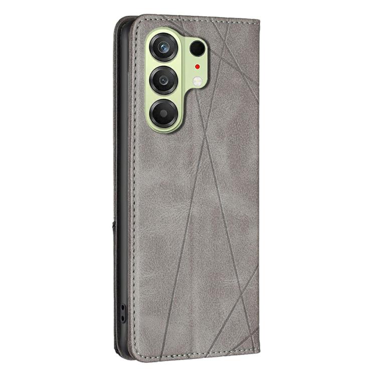 For Tecno Camon 50 4G Rhombus Texture Magnetic Leather Phone Case
