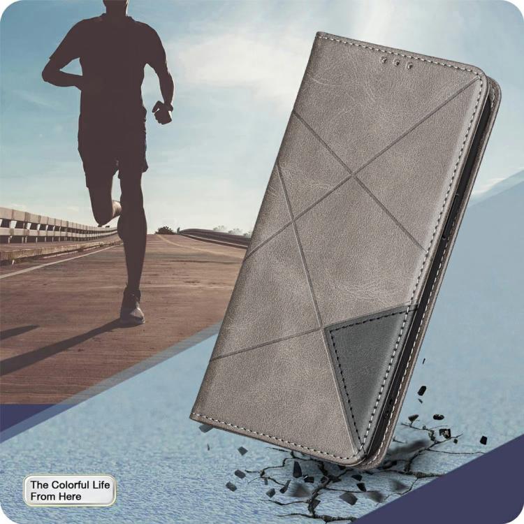 For Tecno Camon 50 4G Rhombus Texture Magnetic Leather Phone Case