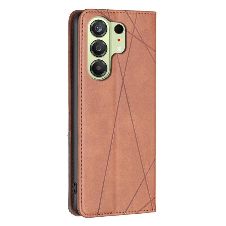 For Tecno Camon 50 4G Rhombus Texture Magnetic Leather Phone Case