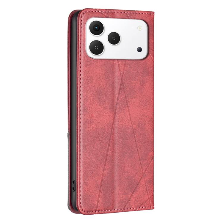 For Tecno Spark 50 4G Rhombus Texture Magnetic Leather Phone Case