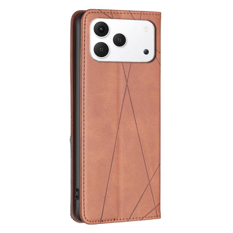 For Tecno Spark 50 4G Rhombus Texture Magnetic Leather Phone Case