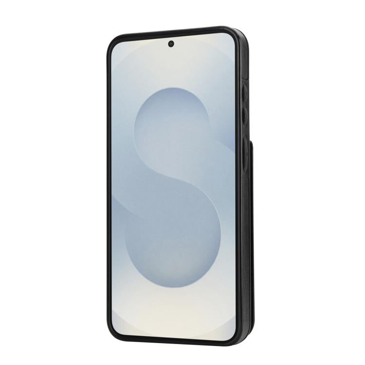 For Samsung Galaxy S26 Ultra 5G Solid Color Card Slots Bracket PU Phone Case