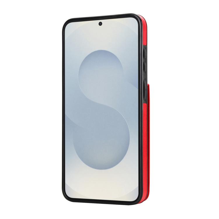 For Samsung Galaxy S26 Ultra 5G Solid Color Card Slots Bracket PU Phone Case