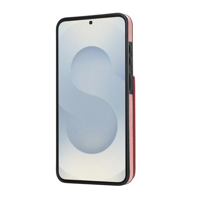 For Samsung Galaxy S26 Ultra 5G Solid Color Card Slots Bracket PU Phone Case