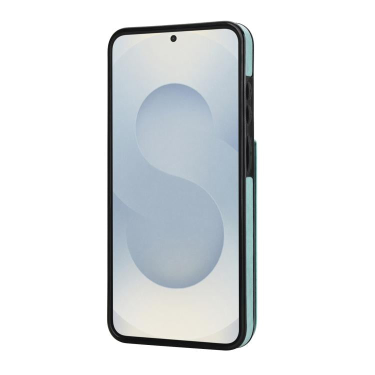 For Samsung Galaxy S26 5G Solid Color Card Slots Bracket PU Phone Case