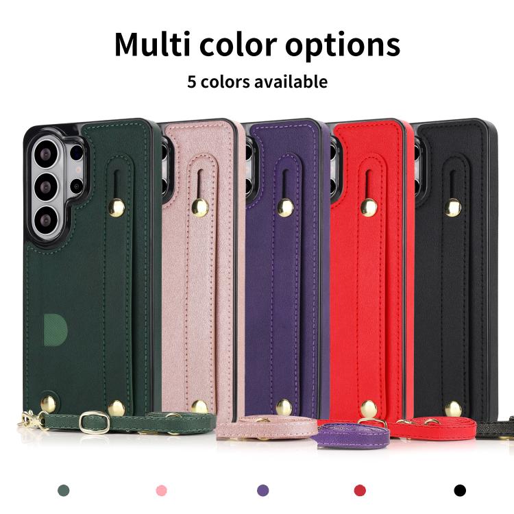 For Samsung Galaxy S26 Ultra 5G Cross-body Wristband Holder Square Phone Case