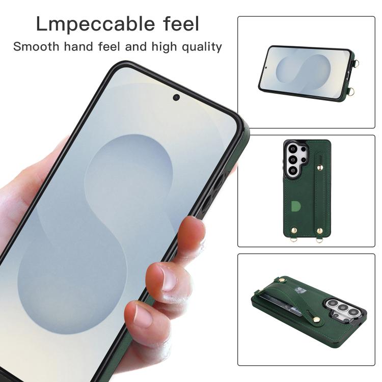 For Samsung Galaxy S26 Ultra 5G Cross-body Wristband Holder Square Phone Case