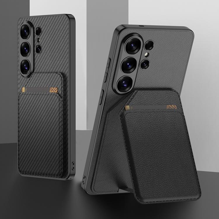 For Samsung Galaxy S26 Ultra 5G GKK Skin Feel Leather Magnetic Card Bag Holder Split Phone Case