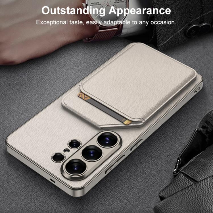 For Samsung Galaxy S26 Ultra 5G GKK Skin Feel Leather Magnetic Card Bag Holder Split Phone Case