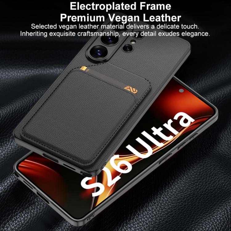 For Samsung Galaxy S26 Ultra 5G GKK Skin Feel Leather Magnetic Card Bag Holder Split Phone Case