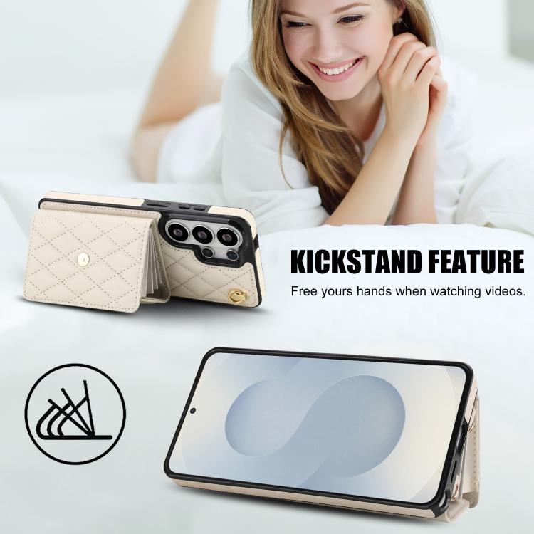 For Samsung Galaxy S26 Ultra 5G Crossbody Rhombic Horizontal Wallet Leather Phone Case