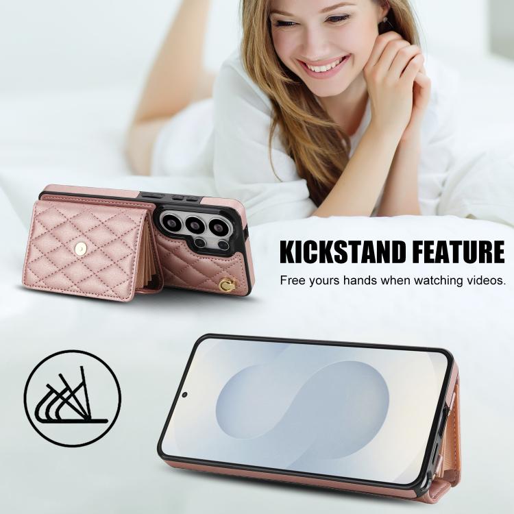 For Samsung Galaxy S26 Ultra 5G Crossbody Rhombic Horizontal Wallet Leather Phone Case