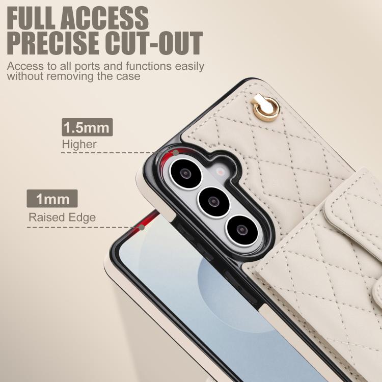 For Samsung Galaxy S26 5G Crossbody Rhombic Horizontal Wallet Leather Phone Case