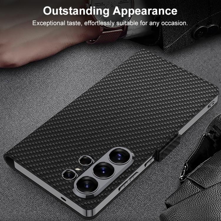 For Samsung Galaxy S26 Ultra 5G GKK Electroplated Leather Flip Phone Case
