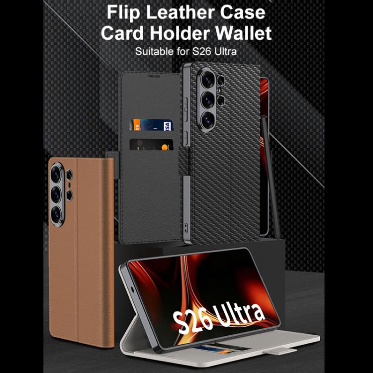 For Samsung Galaxy S26 Ultra 5G GKK Electroplated Leather Flip Phone Case