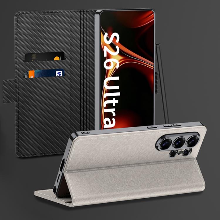 For Samsung Galaxy S26 Ultra 5G GKK Electroplated Leather Flip Phone Case