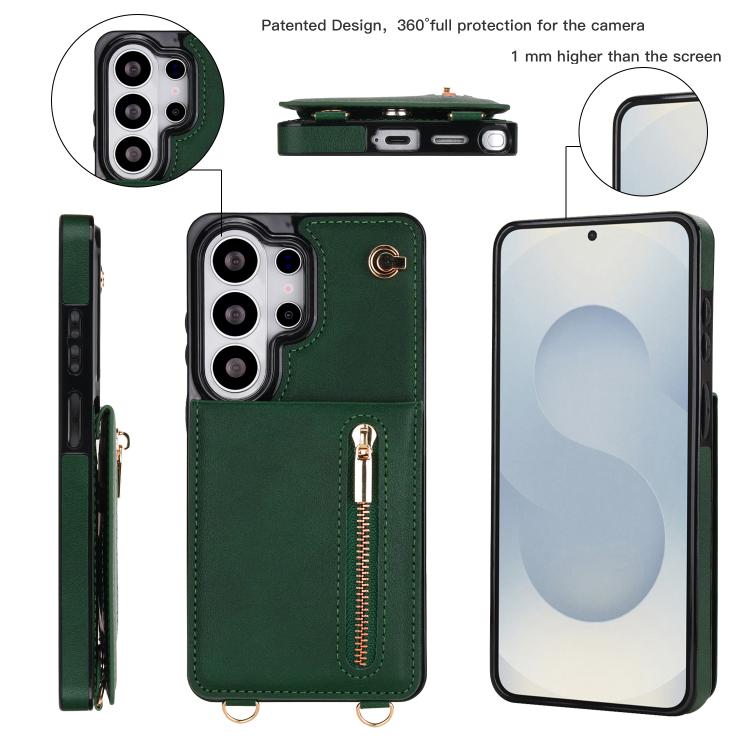For Samsung Galaxy S26 Ultra 5G Cross-body Zipper Square Phone Case with Holder