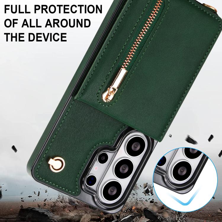 For Samsung Galaxy S26 Ultra 5G Cross-body Zipper Square Phone Case with Holder
