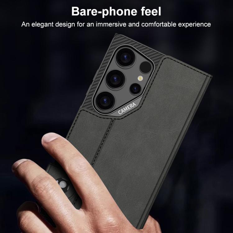 For Samsung Galaxy S26 Ultra 5G GKK Matte Leather Large Hole Flip Phone Case